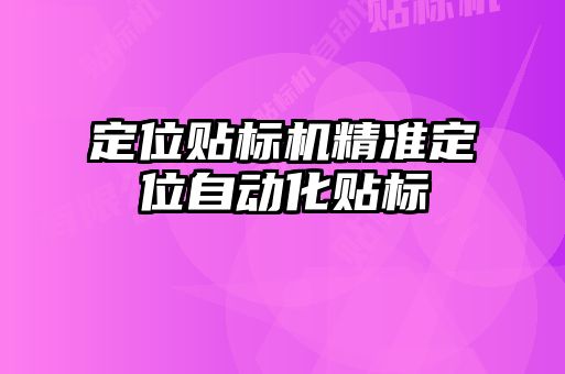 定位貼標機精準定位自動化貼標