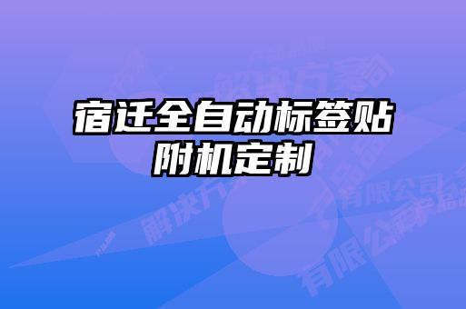 宿遷全自動標(biāo)簽貼附機定制