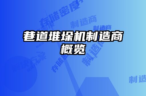 巷道堆垛機(jī)制造商概覽