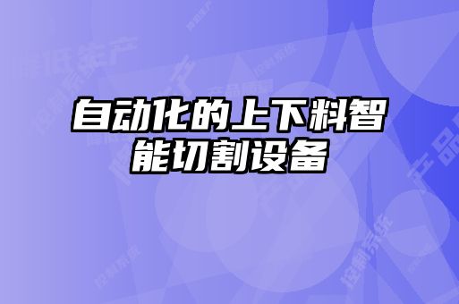 自動(dòng)化的上下料智能切割設(shè)備