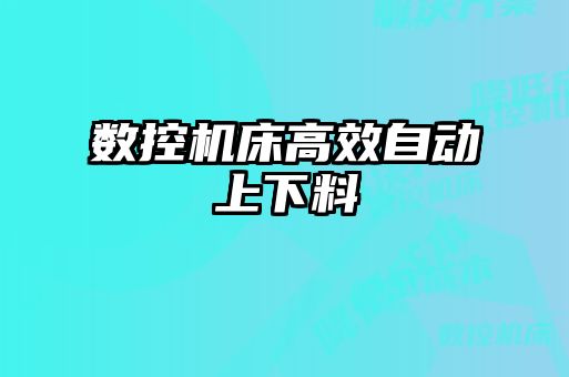 數(shù)控機床高效自動上下料