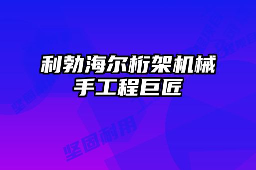 利勃海爾桁架機械手工程巨匠