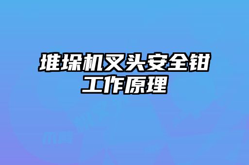 堆垛機叉頭安全鉗工作原理