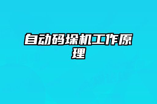 自動碼垛機(jī)工作原理