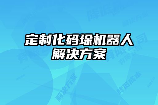 定制化碼垛機器人解決方案