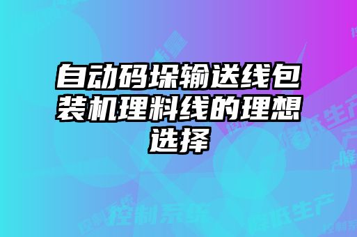 自動碼垛輸送線包裝機理料線的理想選擇