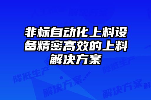 非標自動化上料設備精密高效的上料解決方案