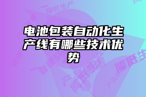 電池包裝自動化生產線有哪些技術優(yōu)勢