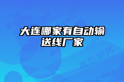 大連哪家有自動輸送線廠家