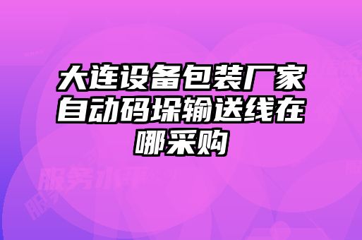 大連設(shè)備包裝廠家自動(dòng)碼垛輸送線在哪采購(gòu)