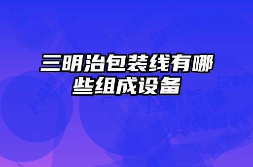 三明治包裝線有哪些組成設(shè)備