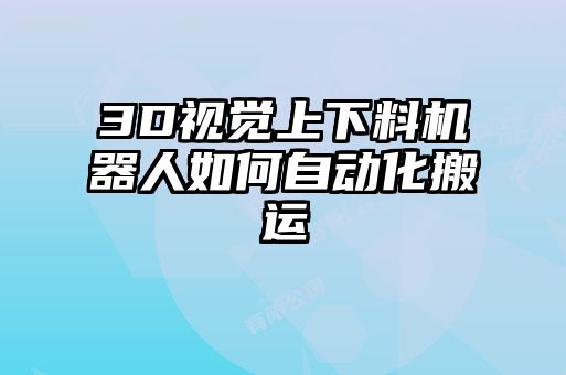 3D視覺上下料機器人如何自動化搬運