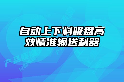 自動(dòng)上下料吸盤高效精準(zhǔn)輸送利器