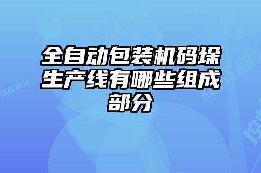 全自動包裝機碼垛生產(chǎn)線有哪些組成部分