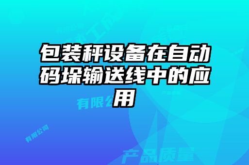 包裝秤設(shè)備在自動碼垛輸送線中的應(yīng)用