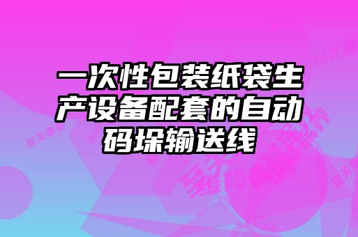 一次性包裝紙袋生產(chǎn)設(shè)備配套的自動碼垛輸送線