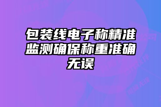 包裝線電子稱精準監(jiān)測確保稱重準確無誤